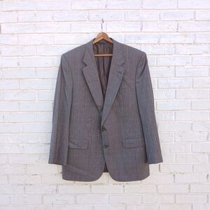 Vintage Burberrys' Wool Windowpane Sport Coat